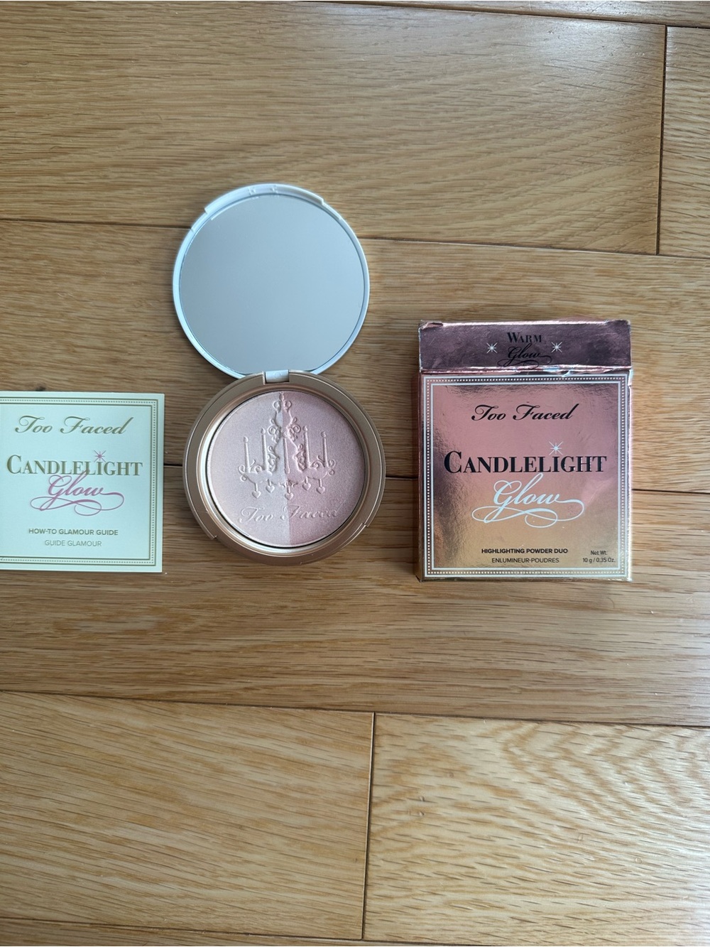 Too Faced Candlelight Glow Highlighter Duo - Champagne & Light Rose